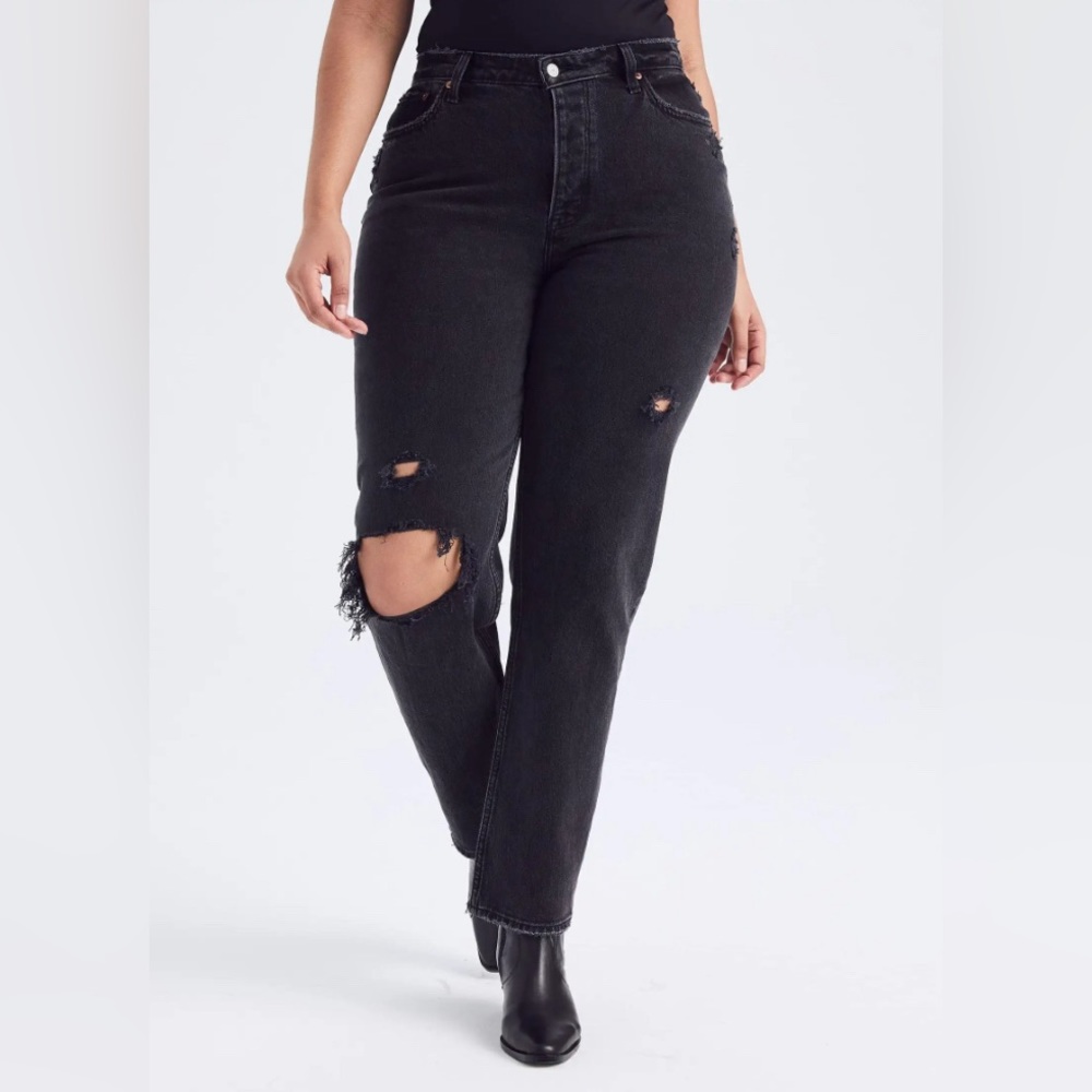 Abercrombie & Fitch - The Dad High Rise Curve Love Jean - Black 30/10R